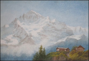 Cramm, Helga von [1840-1919]	The Jungfrau taken from Eisenfluh