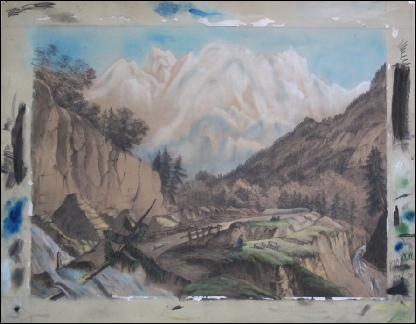 Mountain Paintings Mont Blanc from Servoz.